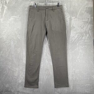 Vuori Pants men's 32x30 Collins Chino Classic Tapered Fit Flat Front Gray Casual